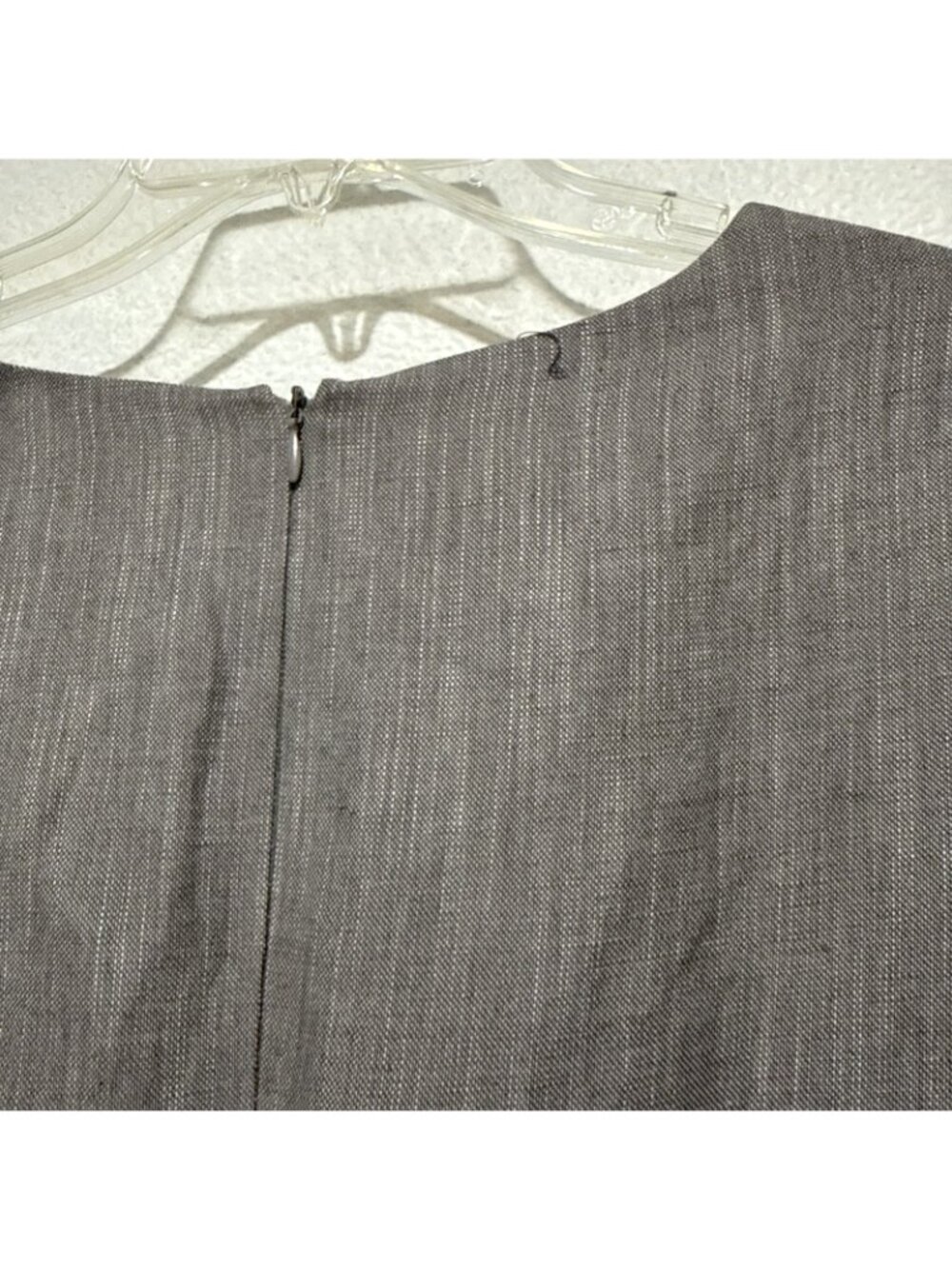 Antonio Melani Dress Navy Blue Gray Sheath Short Peplum Empire Size 14 - Picture 11 of 14